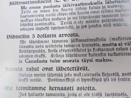 Isodor Oldenburg, New York - Kuvitettu hintaluettelo 1907, suomenkiel., koruja, kelloja, soittimia, fonograafeja - puhumakoneita, aseita (Winchester), työkaluja, ym.