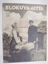 Elokuva-Aitta 1943 nr 19, (kansikuvassa) Märta Ekström ja Frank Sundström, Ville Salminen,  Yrjänän emännän synti, Inga Tidblad, Claudette Colbert