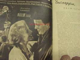 Elokuva-Aitta 1943 nr 19, (kansikuvassa) Märta Ekström ja Frank Sundström, Ville Salminen,  Yrjänän emännän synti, Inga Tidblad, Claudette Colbert