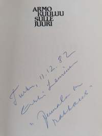 Armo kuuluu sulle juuri (signeerattu, tekijän omiste)