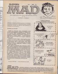 Suomen Mad 1988 No 7. Kutsukaa MCCall. Transformers. Sauna. Batman.