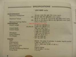 Kawasaki ZRX1100 (ZR1100-C2 ZR1100-D2) Owner´s manual -käyttöohjekirja englanniksi