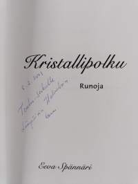 Kristallipolku : runoja (signeerattu, tekijän omiste)