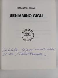 Recanatin tenori Beniamino Gigli (signeerattu, tekijän omiste)