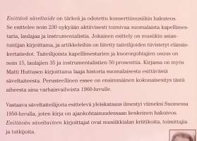 Suomen musiikin historia - Esittävä säveltaide.  (Musiikki, hakuteos, kapellimestarit)
