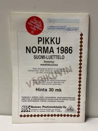 Philatelia Fennica postimerkkilehti 1986  no. 3