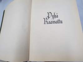 Perheraamattu (Perhe-Raamattu), kuvittanut Gustave Doré (208 kpl kuvituksia), painettu 1951, omiste- ja perhenimi -merkinnät