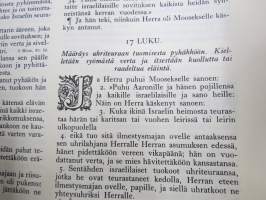 Perheraamattu (Perhe-Raamattu), kuvittanut Gustave Doré (208 kpl kuvituksia), painettu 1951, omiste- ja perhenimi -merkinnät