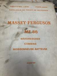 Massey-Ferguson Mähdrescher 86 Ersatzteil-Liste 1966 + Ändrungsmitteilung 1967 (leikkuupuimuri) -Parts book / varaosaluettelo + muutokset