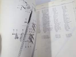 Massey-Ferguson Mähdrescher 187 Ersatzteil-Liste 1968 (leikkuupuimuri) -Parts book / varaosaluettelo