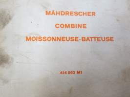 Massey-Ferguson Mähdrescher 87 Ersatzteil-Liste 1966 + Ändrungsmitteilung 1967 (leikkuupuimuri) -Parts Book / varaosaluettelo + muutokset