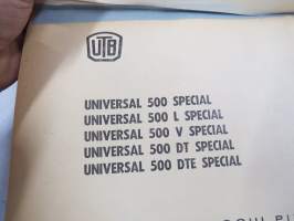 UTB - Universal 350 Special, 500 Special, 530 tractor Spare Parts Catalogue - Catalogul pieselor de schimb -varaosaluettelo
