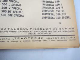 UTB - Universal 350 Special, 500 Special, 530 tractor Spare Parts Catalogue - Catalogul pieselor de schimb -varaosaluettelo