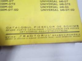 UTB - Universal 550 M, 640 tractor Spare Parts Catalogue - Catalogul pieselor de schimb -varaosaluettelo