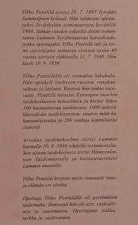Opettaja Vilho Penttilä.  ( Elämäkerta, muistelmat )