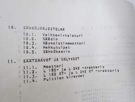 Kubota-traktorit L 185, L 245  -traktori, korjausohjekirja