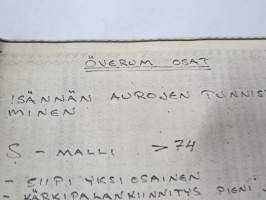 Överum aurat / osat - isännän aurojen tunnistaminen -moniste