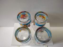 4 x vintage Disney juomalasi VMC