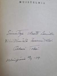 Maanpakolaisen muistelmia (signeerattu, tekijän omiste)