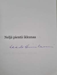 Neljä pientä ikkunaa : Kaarlo Hirvilammin puheita (signeerattu)