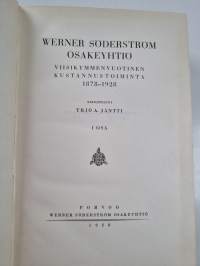 Werner Söderström osakeyhtiö : viisikymmenvuotinen kustannustoiminta 1878-1928 1-3 (yhteensidottuna)
