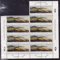 Filatelia - Suomi osa-arkki Pro Filatelia 1993 (LAPE 1199+2000) 9 paria postituore**