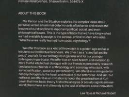 The Person and the Situation - Perspectives of Social Psychology