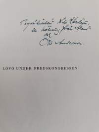 Lövö under fredskongressen : Ur åländsk hävd och tradition (signeerattu, tekijän omiste)