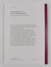 Strengthening the EU&#039;s peace mediation capacities : leveraging for peace through new ideas and thinking
