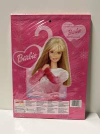 Barbie suklaakalenteri vuodelta 2002. Ei syötäväksi. Alkuperäismuovissa