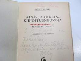 Aine- ja oikeinkirjoitusneuvoja oppikoululaisille ja seminaarilaisille