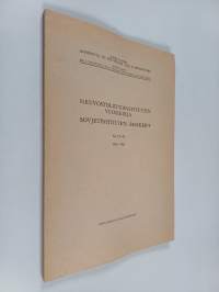 Neuvostoliittoinstituutin vuosikirja No 15-18 / 1963-1966 = Sovjetinstitutets årsskrift