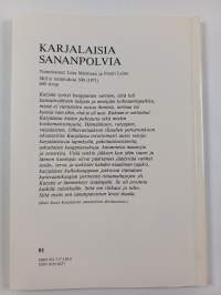 Suomalaista, karjalaista vai savokarjalaista? - Vienan ja Pohjois-Aunuksen sananlaskut ja Kalevalan runojen alkuperäkiista