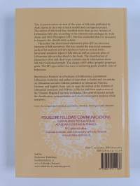 The structural-semantic types of Lithuanian folk tales, Volume I : Genres and tale types