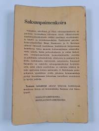 Saksanpaimenkoira : historia - siitos - kasvatus - koulutus