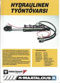 Hydraulinen työntövarsi - tuote-esite  1986