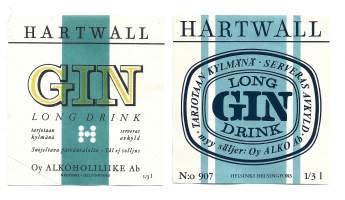 Gin Long Drink - viinaetiketti   2 eril