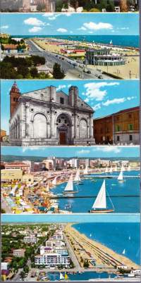 Riviera Adriatica - Haitarivalokuva-albumi/Matkailuesite , 16 värikuvaa. Ancona- Milano.