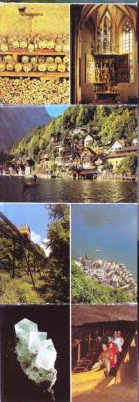 Gruss aus Halstatt -- Haitarivalokuva-albumi/Matkailuesite, 12 värikuvaa.