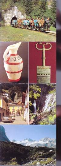 Gruss aus Halstatt -- Haitarivalokuva-albumi/Matkailuesite, 12 värikuvaa.