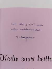 Kodin suuri keittokirja - Hellapoliisi (signeerattu, tekijän omiste)