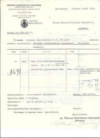 Yhtyneet Paperitehtaat Oy Myylykoski  1934 - firmalomake