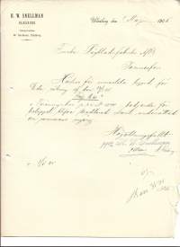 H W Snellman Uleäborg 1905 - firmalomake