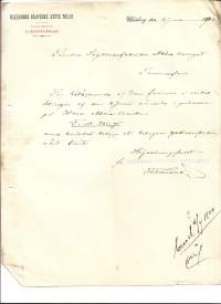 Uleåborgs Sågverk Ab  Oulu 1900  - firmalomake