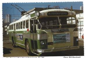 San Fransisco Coach  build 1949linja-auto - postikortti autopostikortti kulkematon