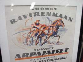 Suomen Ravirenkaan suuret arpajaiset (1930-luku) -juliste