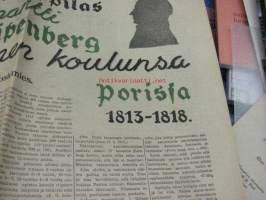 Satakunnan kansan joululiite 1938 -sis. mm. artikkelit; Odert Gripenberg ja hänen koulunsa Porissa, A.E. Järvinen Joulu ja metsät, F.E. Sillanpää Jouluirjoitus