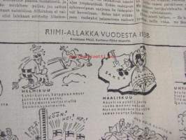 Satakunnan kansan joululiite 1938 -sis. mm. artikkelit; Odert Gripenberg ja hänen koulunsa Porissa, A.E. Järvinen Joulu ja metsät, F.E. Sillanpää Jouluirjoitus