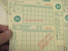 Veikkauskuponkeja kierros 24 1951 + systeemimainos