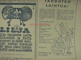 Pirkka 1955 nr 19 -mm. artikkelit Sonja Henie, Allis Chalmers D 270 traktori